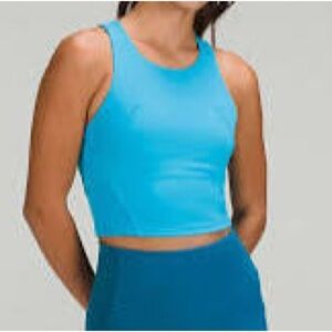 Lululemon-Invigorate training tank top-size 4-turquoise tide-EUC